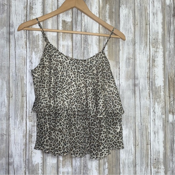 She & Sky Born With It Leopard Sleeveless Blouse - Picture 2 of 7
